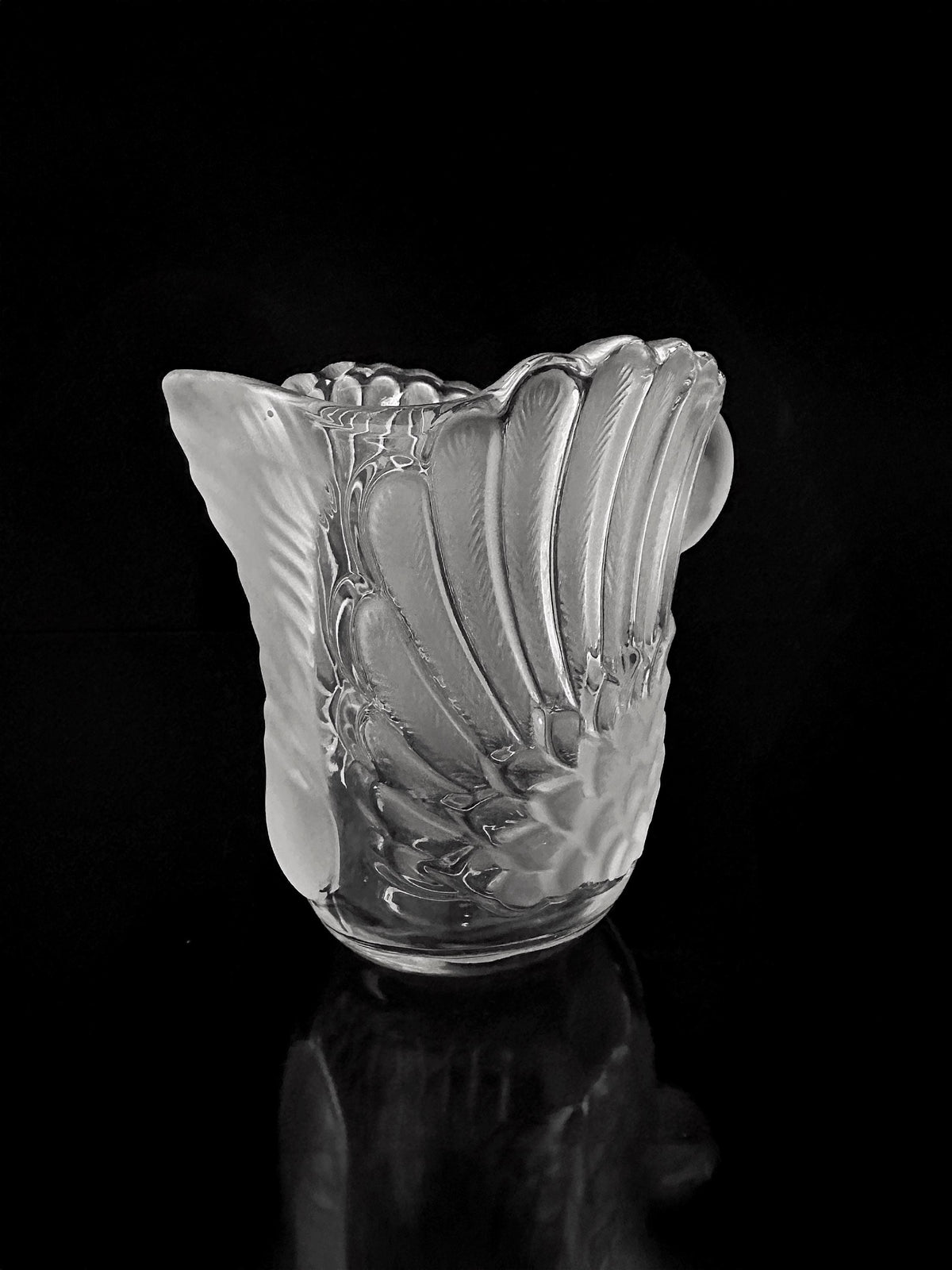Vintage Karaffe Walther Glas Art Deco Revival Schwan 1980er