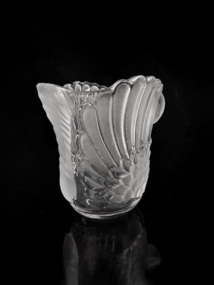 Vintage Karaffe Walther Glas Art Deco Revival Schwan 1980er