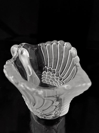 Vintage Karaffe Walther Glas Art Deco Revival Schwan 1980er