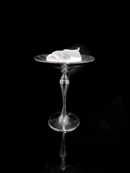 Vintage Fußschale versilbert von Alessi silber 80er