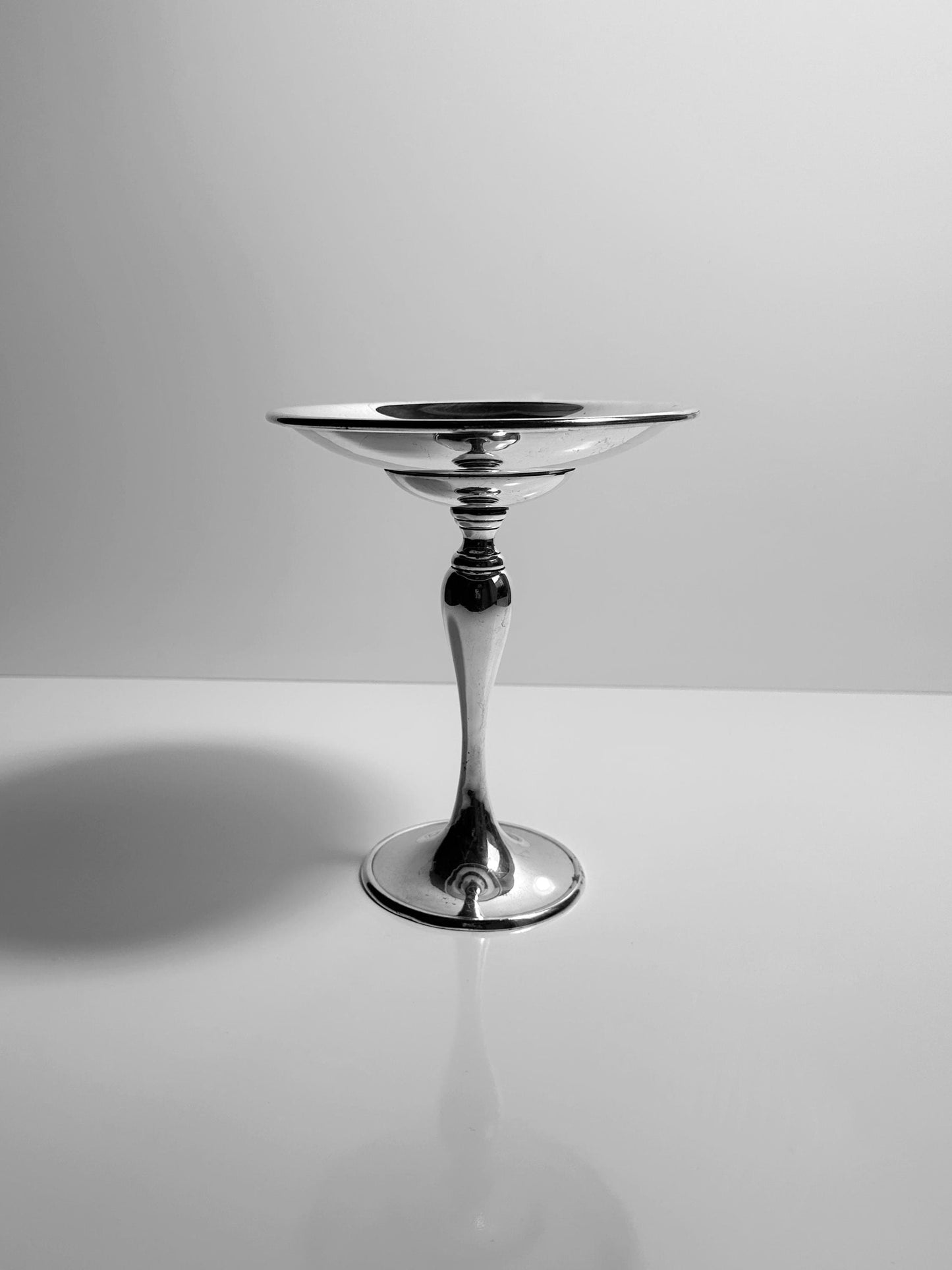 Vintage Fußschale versilbert von Alessi silber 80er