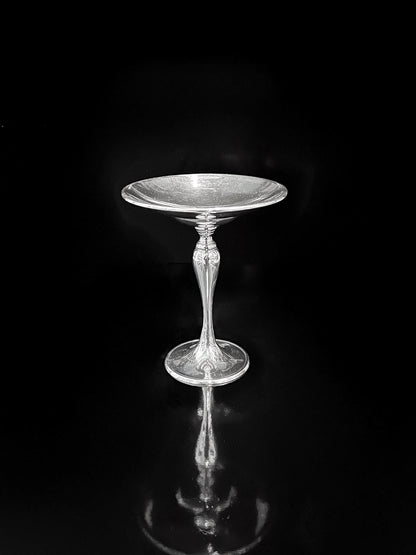 Vintage Fußschale versilbert von Alessi silber 80er