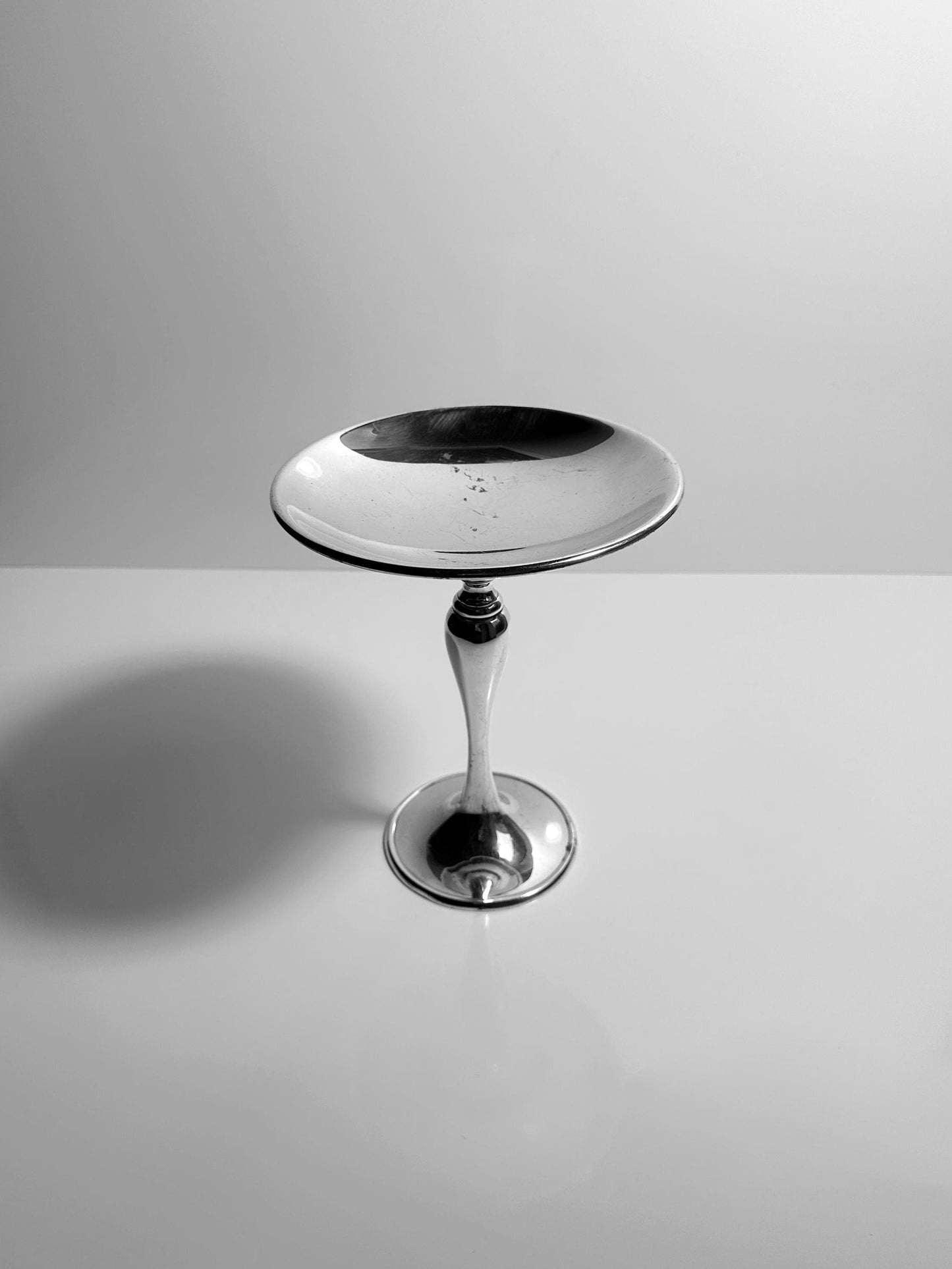 Vintage Fußschale versilbert von Alessi silber 80er