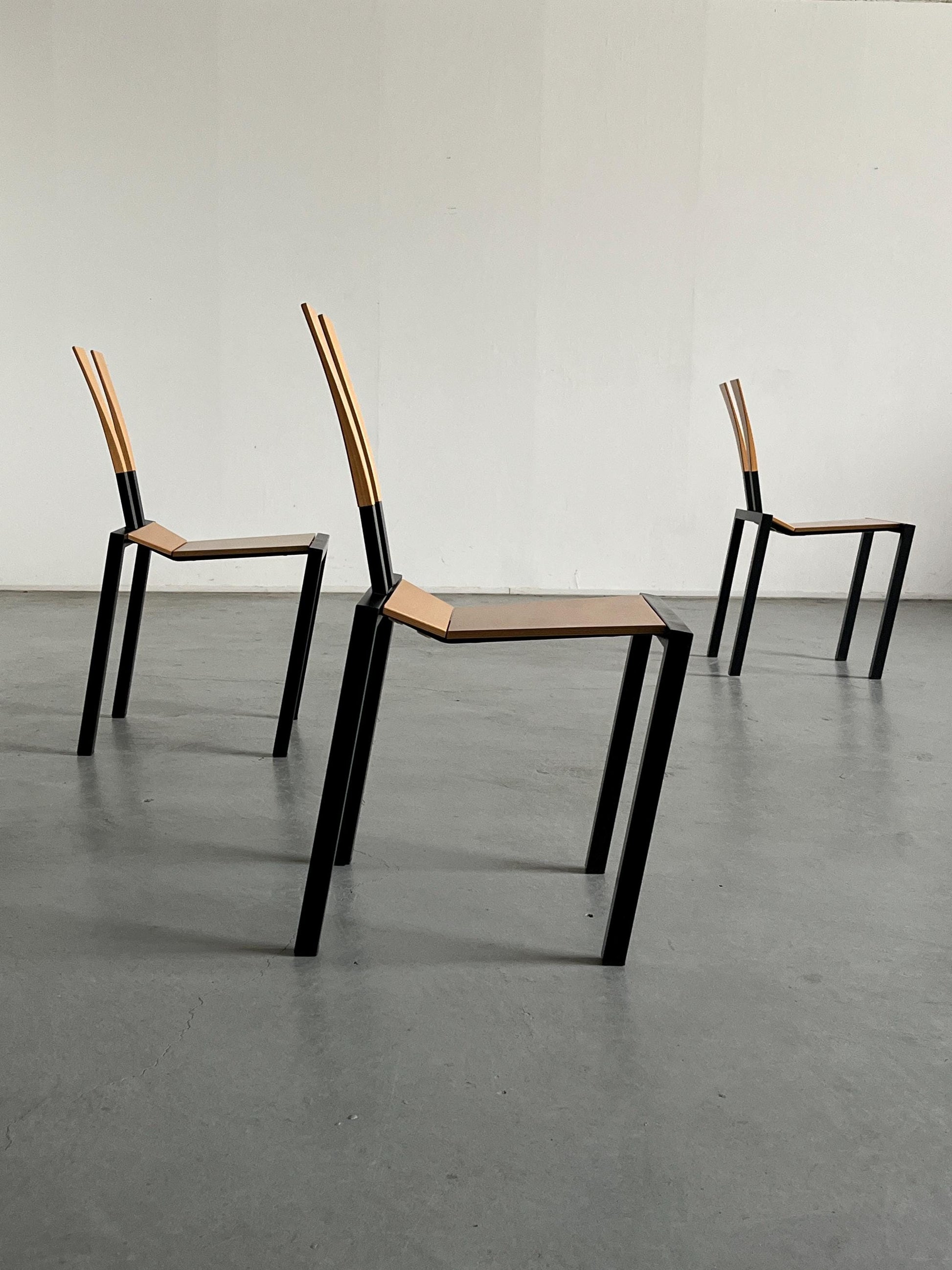 Vintage Memphis Design Stapelstuhl von Karl Friedrich Förster für KFF