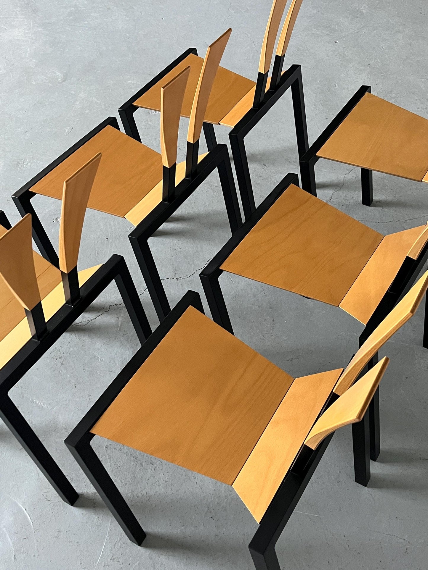 Vintage Memphis Design Stapelstuhl von Karl Friedrich Förster für KFF