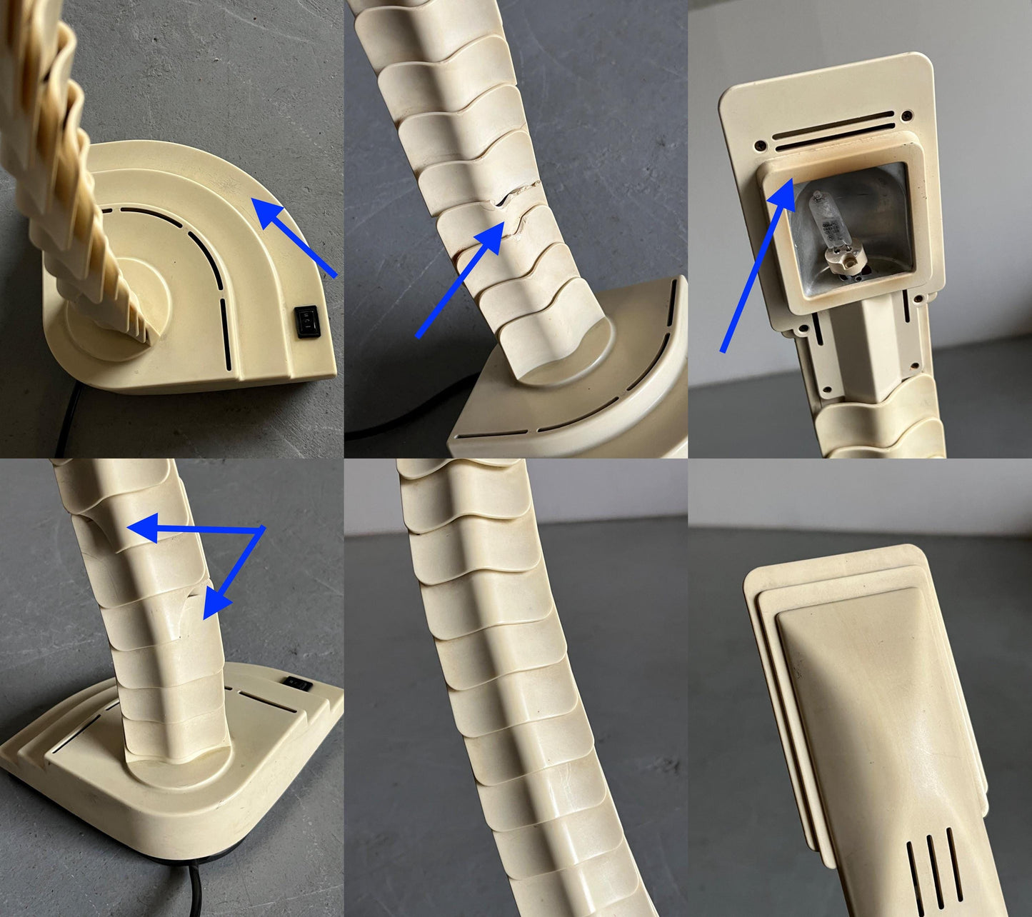 Lampe de bureau vintage Proteo de Mario Bertorelle pour JM RDM Massanzago Noir