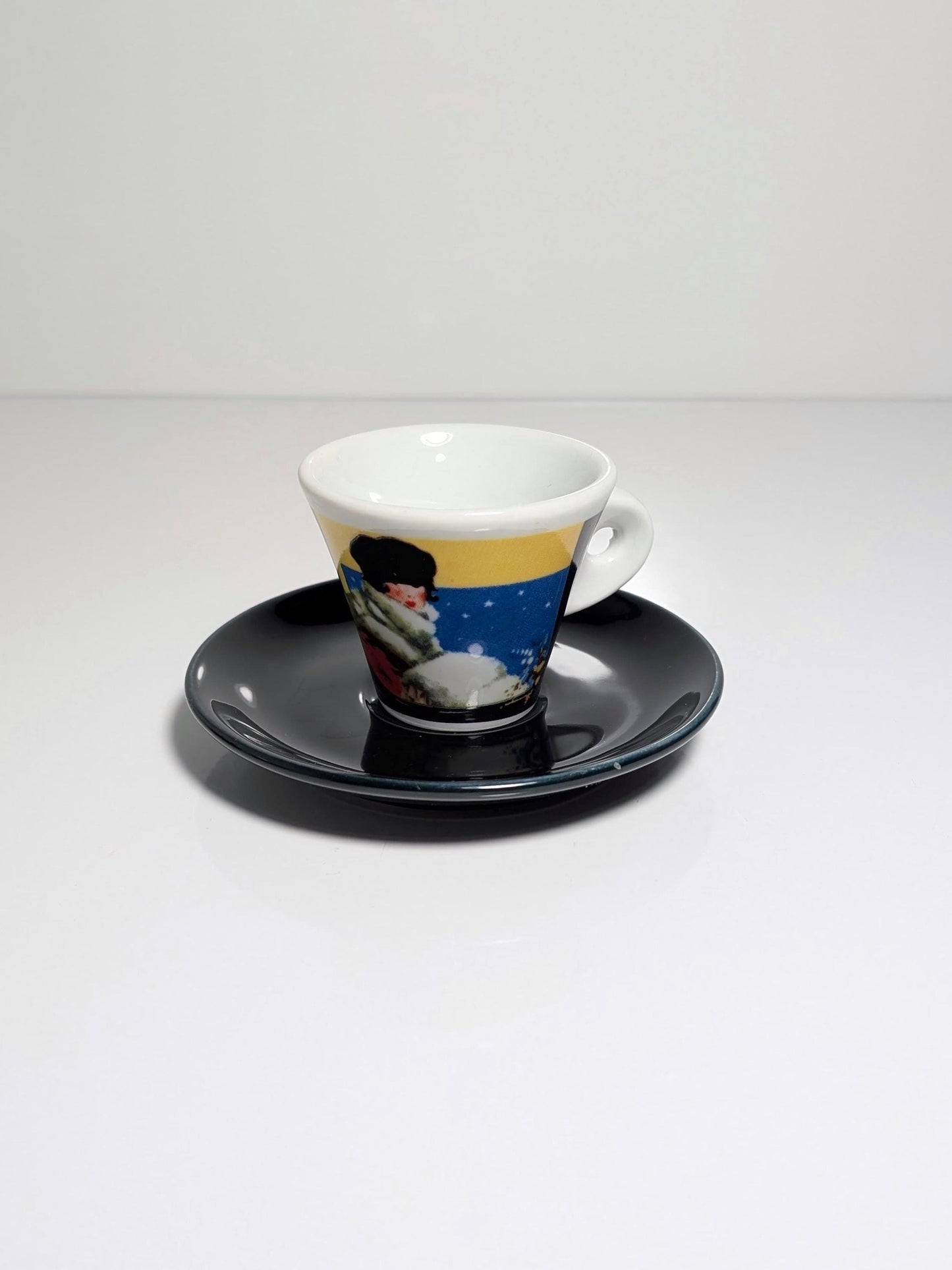 Vintage Espresso Tasse Pirelli Limited Edition 80er 90er Set von 6