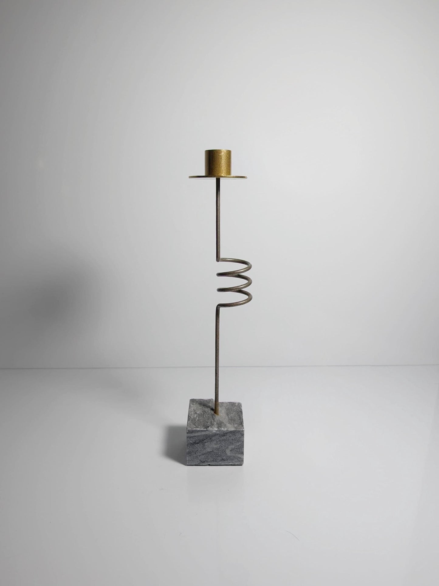 Bougeoir vintage en pierre et laiton par Ehlén Johansson pour Ikea, lot de 3