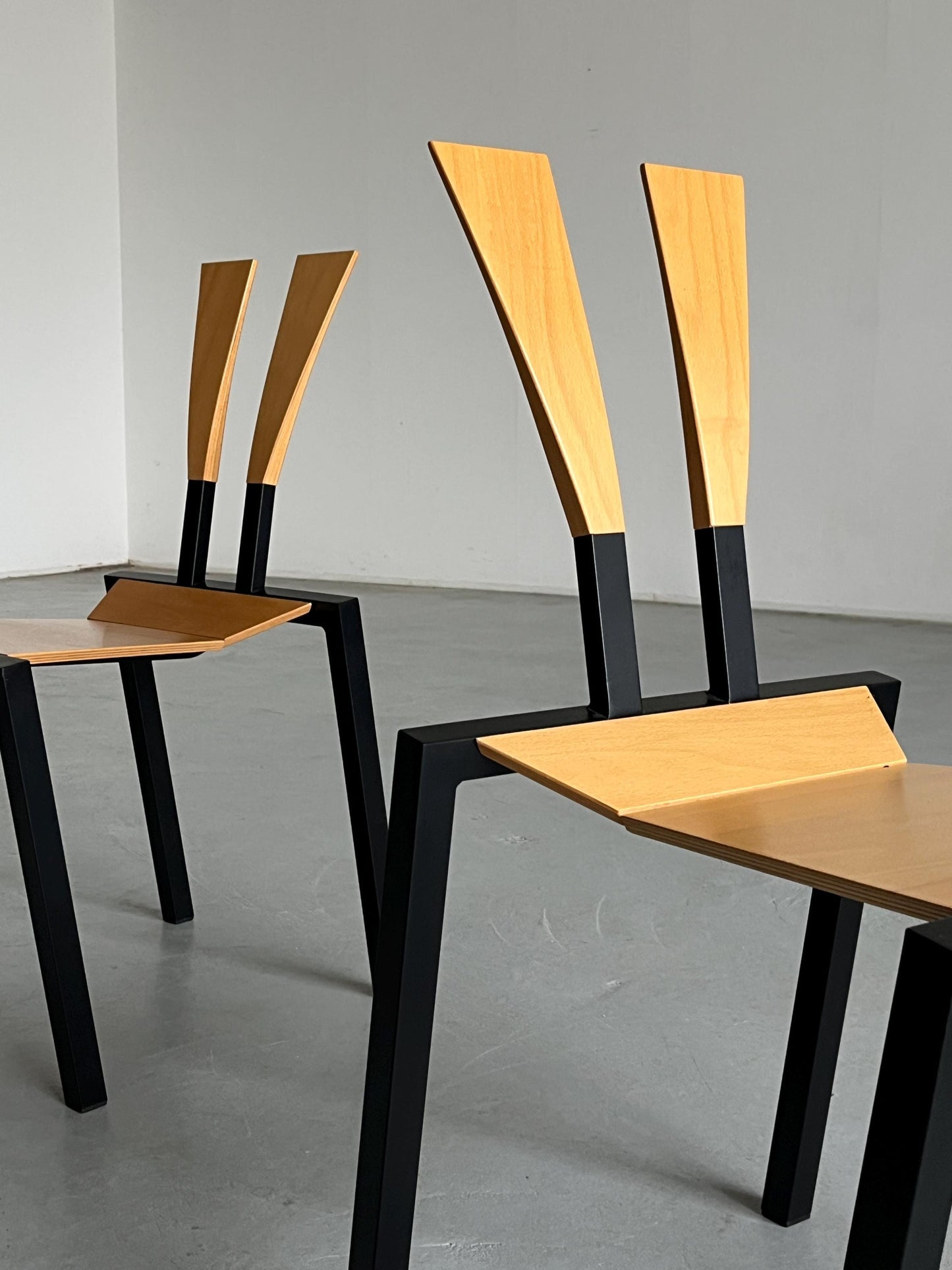 Vintage Memphis Design Stapelstuhl von Karl Friedrich Förster für KFF