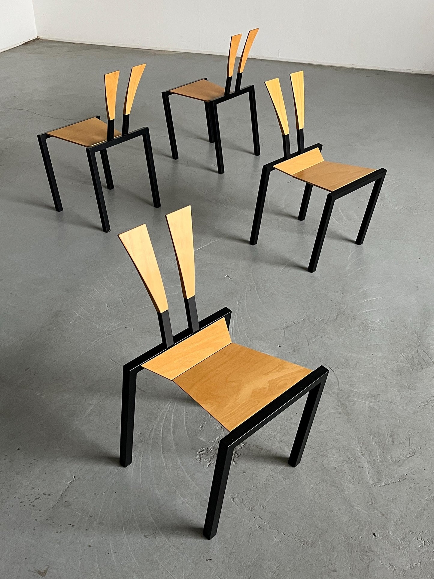 Vintage Memphis Design Stapelstuhl von Karl Friedrich Förster für KFF