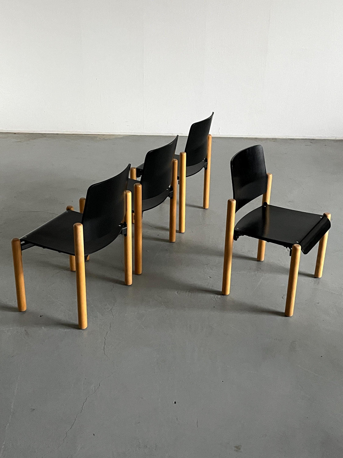Vintage Esszimmerstuhl von Froscher Sitform 1990er 1 von 20 stapelbar