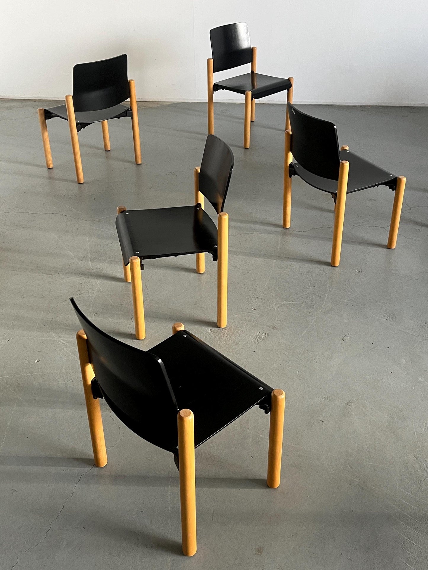 Chaise de salle à manger vintage par Froscher Sitform années 1990 1 sur 20 empilable