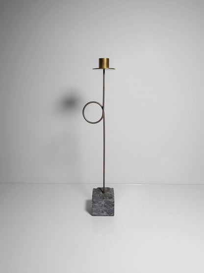 Bougeoir vintage en pierre et laiton par Ehlén Johansson pour Ikea, lot de 3