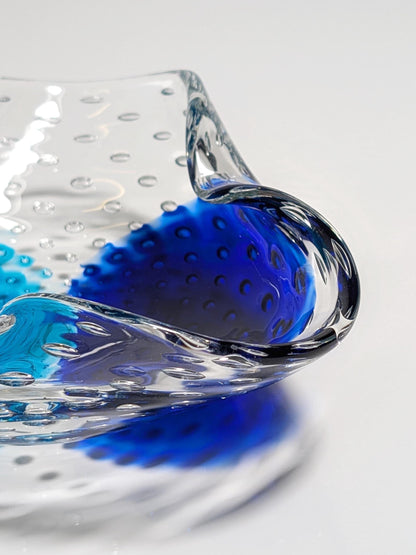 Vintage ashtray Murano glass by Barovier Toso mint green 70s