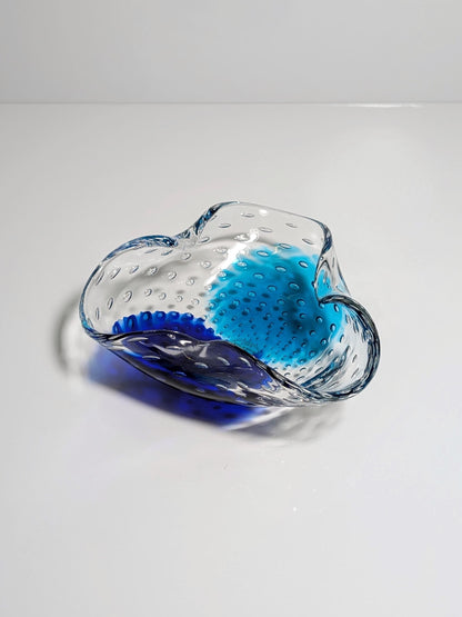 Vintage ashtray Murano glass by Barovier Toso mint green 70s