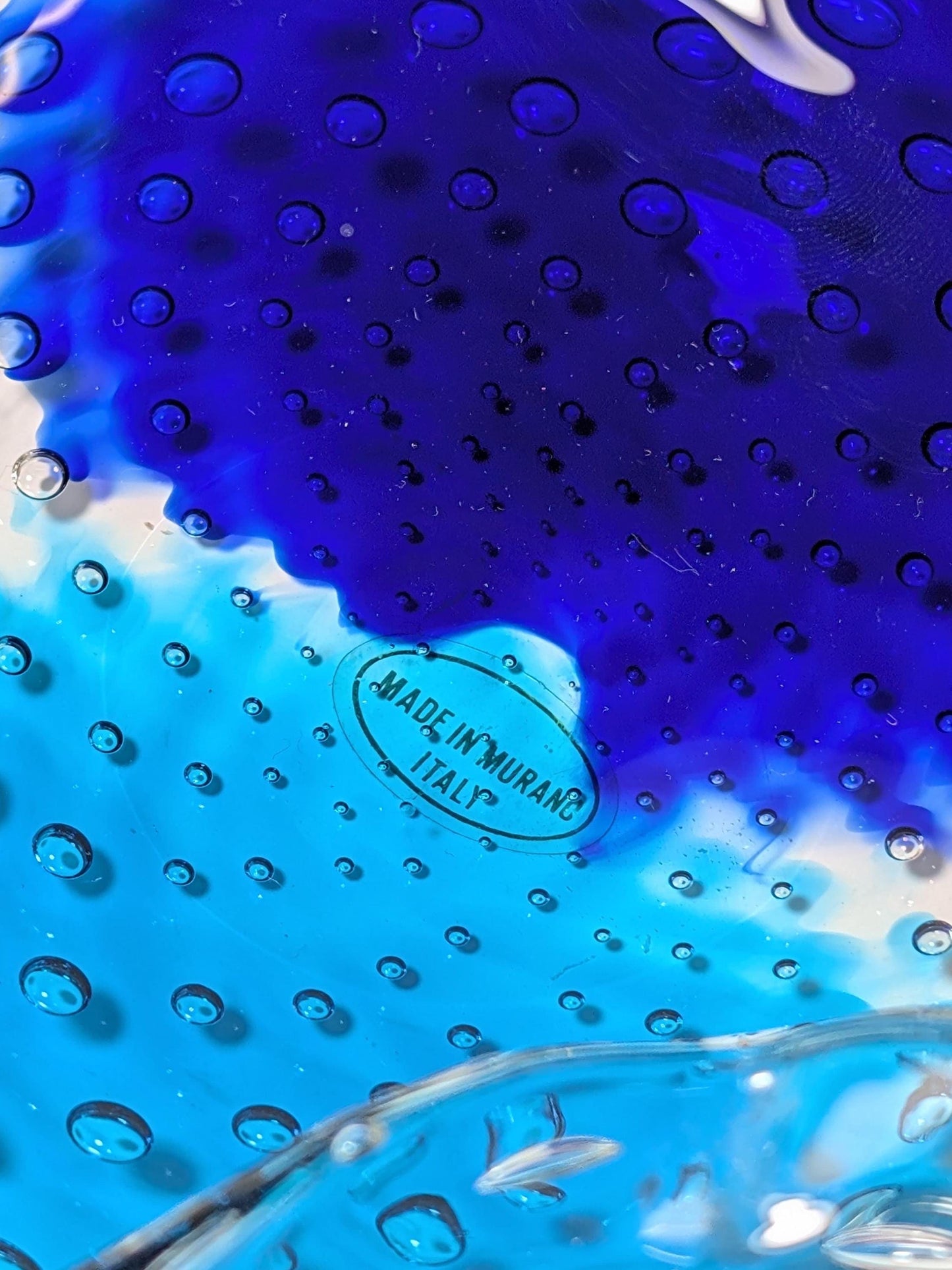 Vintage ashtray Murano glass by Barovier Toso mint green 70s