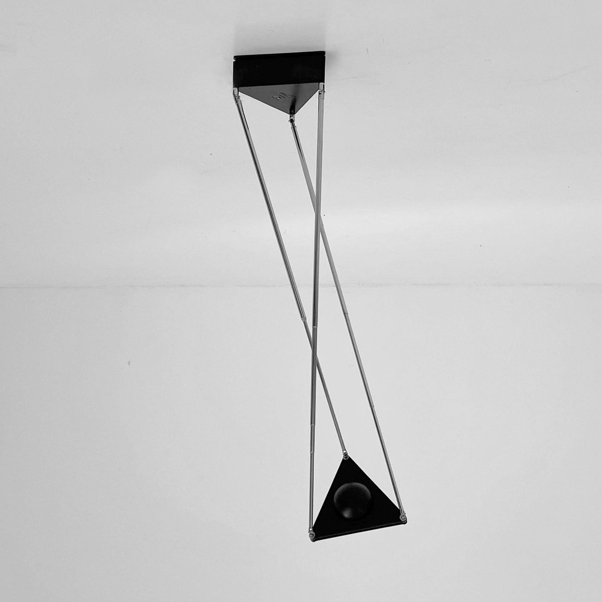 Vintage Wandlampe Kandido von Ferdinand Alexander Porsche für Luci schwarz