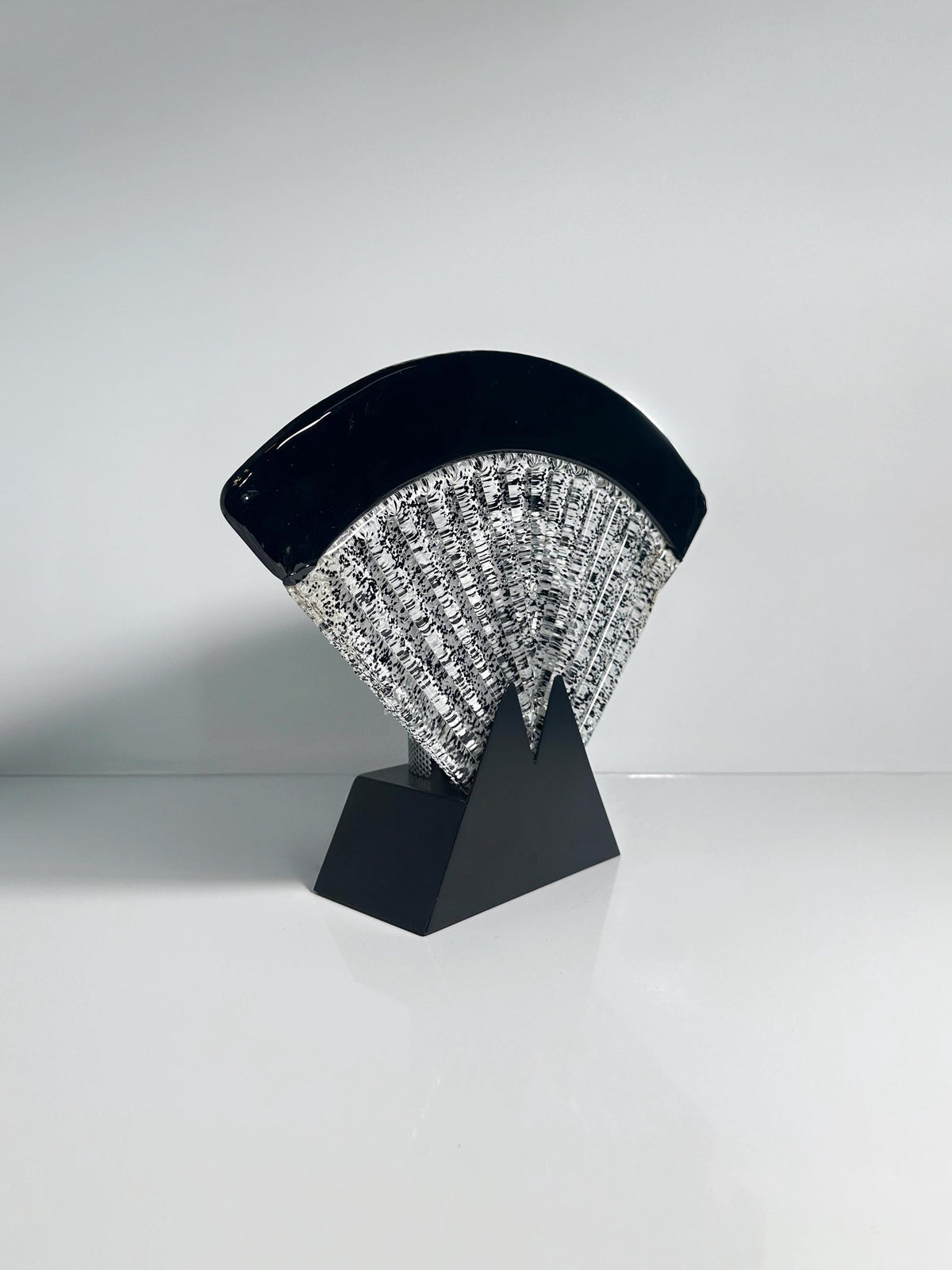 Vintage Murano Fächer Tischlampe Art Deco 1980 von Fabbian Mazzega Venini