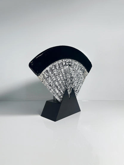 Vintage Murano Fächer Tischlampe Art Deco 1980 von Fabbian Mazzega Venini