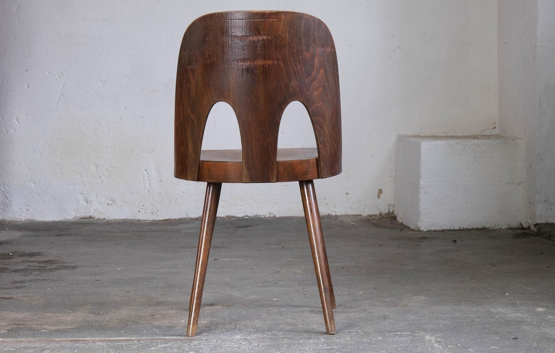 Vintage Stuhl von Oswald Haerdtl aus gebogenem Holz