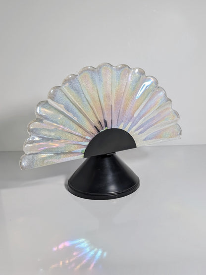 Lampe de table vintage en verre de Murano Art Déco des années 80