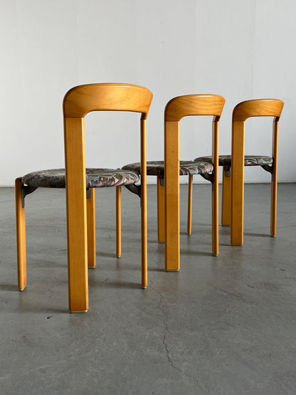 Vintage dining chair Bruno Rey by Kusch+Co with floral pattern 1 of 3