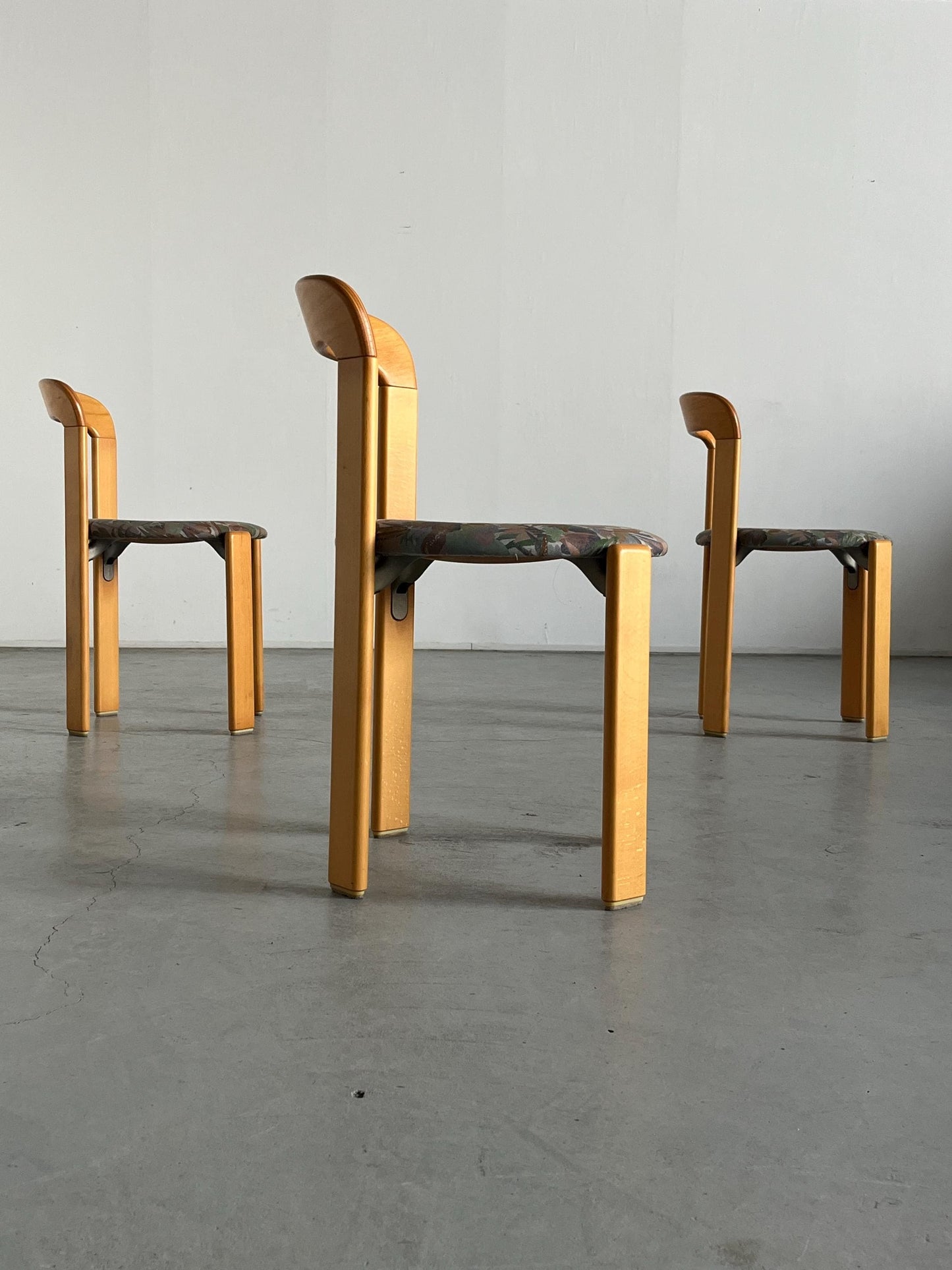 Vintage dining chair Bruno Rey by Kusch+Co with floral pattern 1 of 3