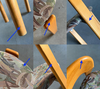 Vintage dining chair Bruno Rey by Kusch+Co with floral pattern 1 of 3