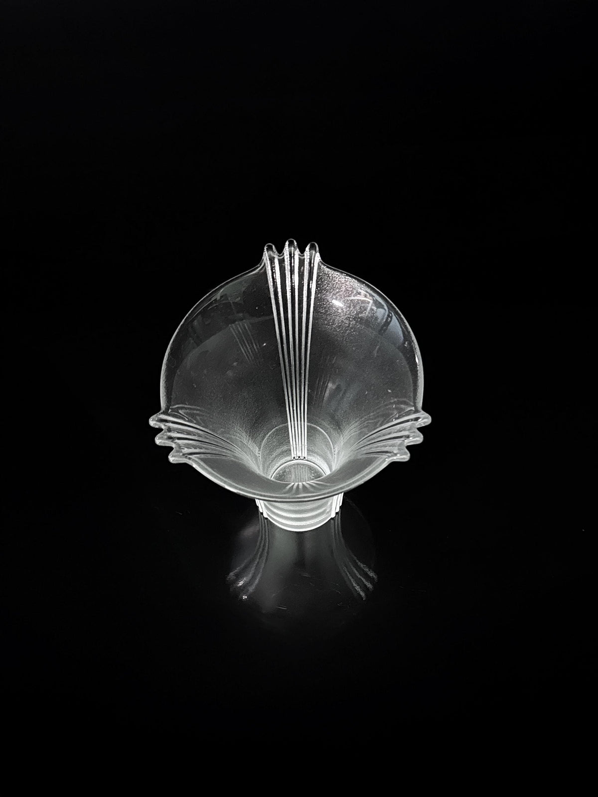 Vase en Cristal au Plomb Fontana Arte, Art Deco Revival Italie 1980
