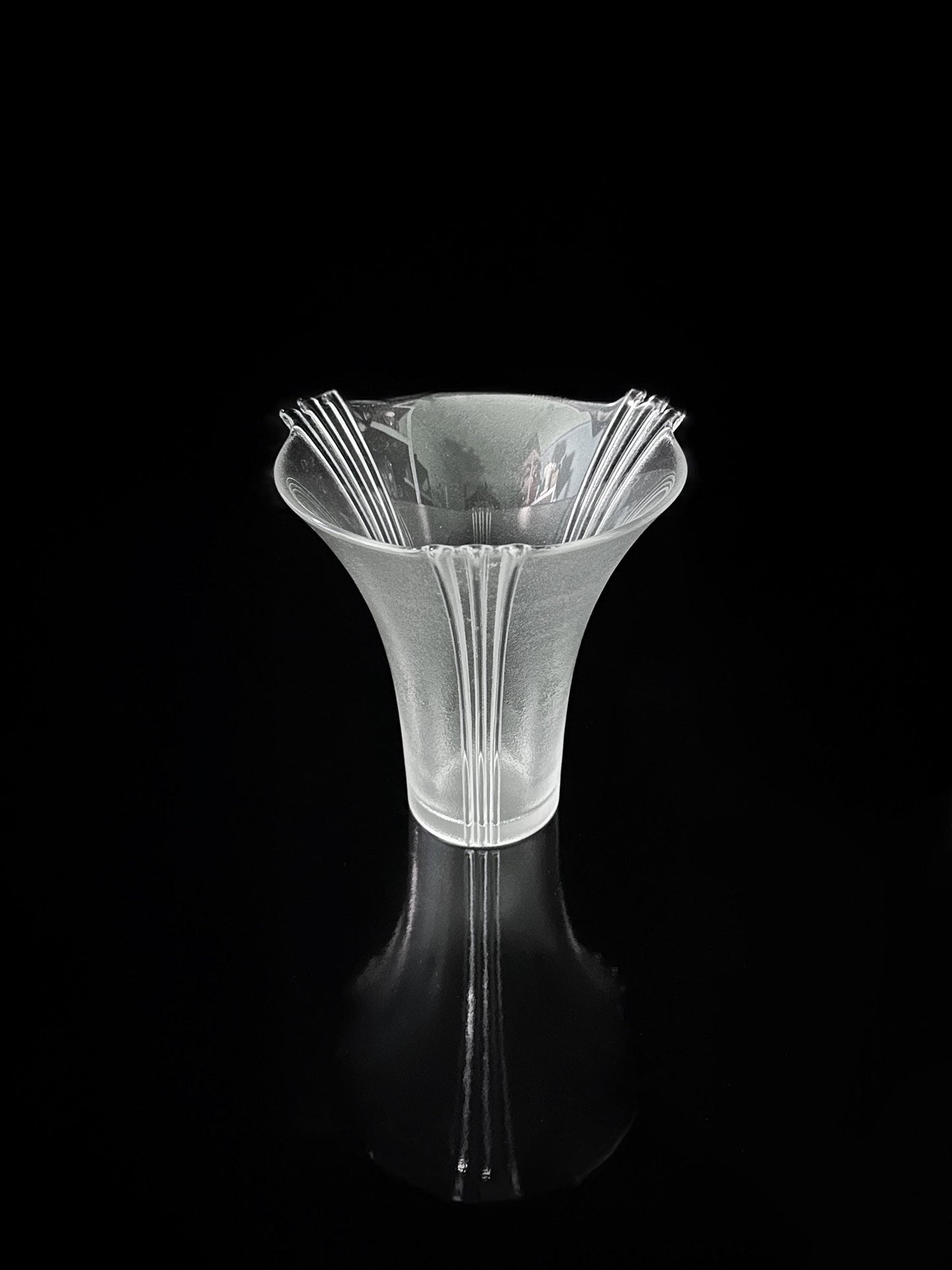 Vintage vase lead crystal by Fontana Arte