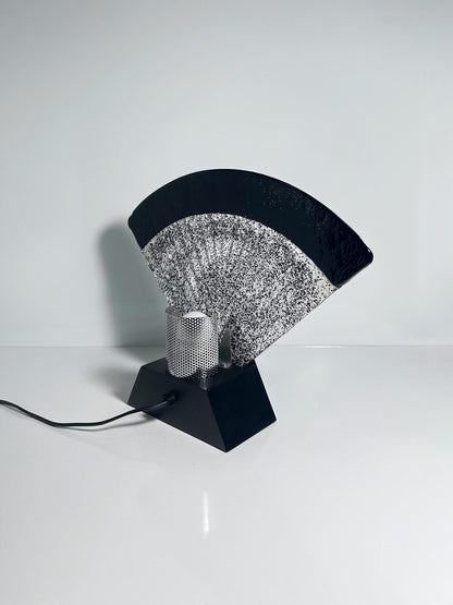 Vintage Murano Fächer Tischlampe Art Deco 1980 von Fabbian Mazzega Venini