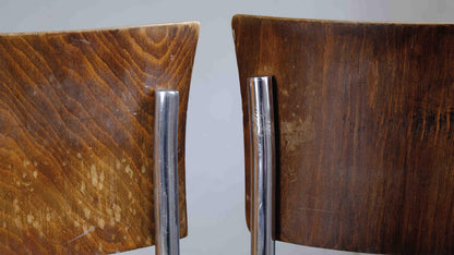 Vintage Set von 4 Freischwinger S 43 von Mart Stam für Slezák