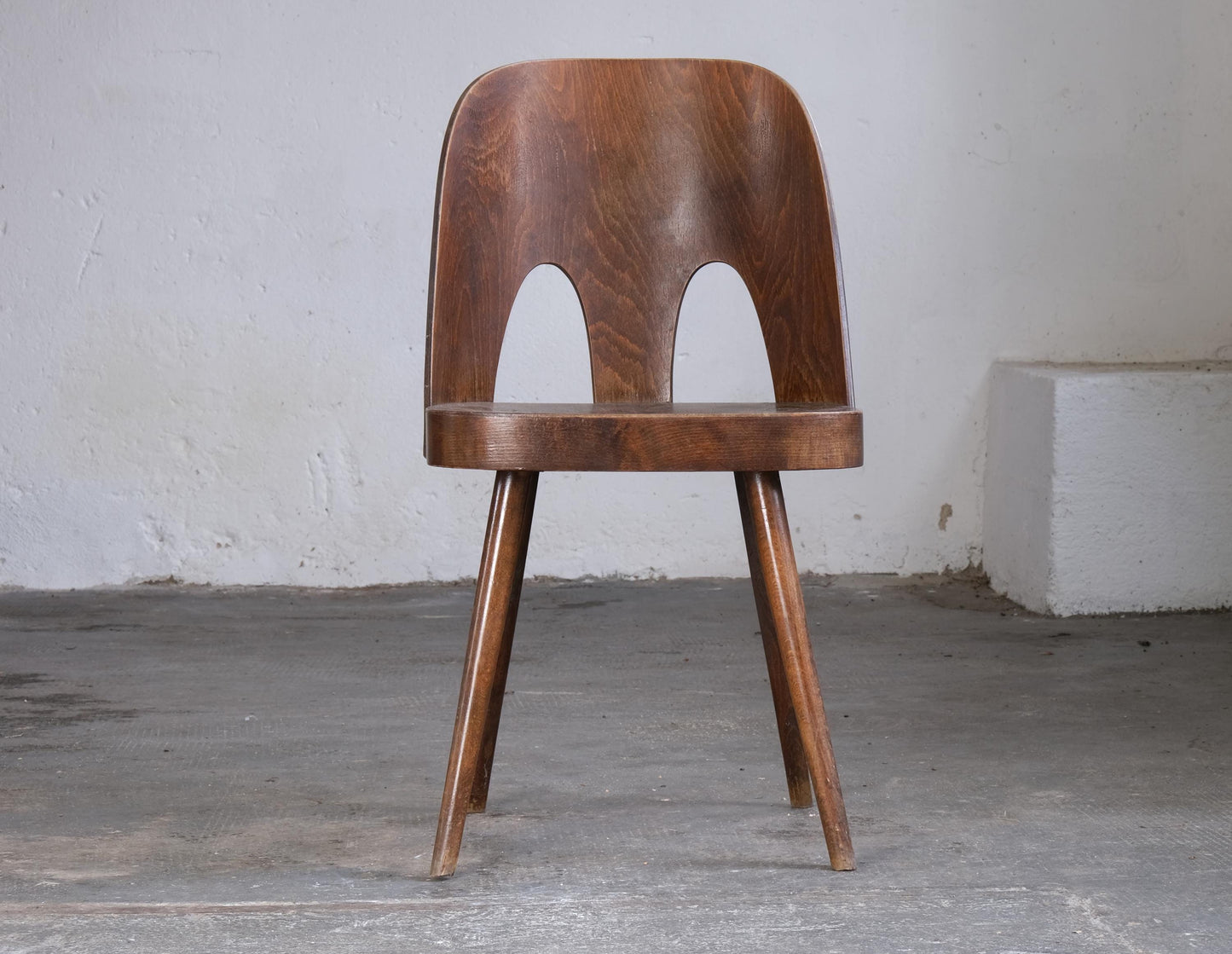 Vintage Stuhl von Oswald Haerdtl aus gebogenem Holz