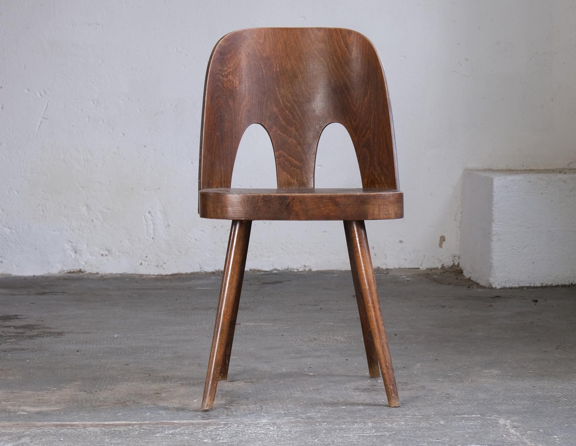 Vintage Stuhl von Oswald Haerdtl aus gebogenem Holz