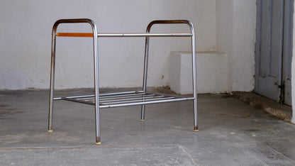 Vintage Beistelltisch Bauhaus mit Holzablage