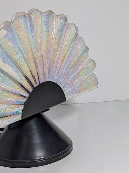 Lampe de table vintage en verre de Murano Art Déco des années 80