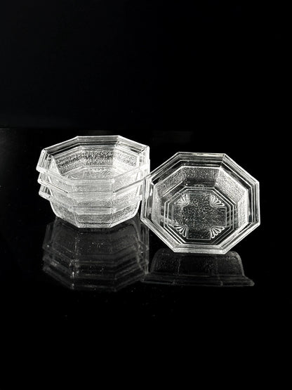 Vintage bowl WMF lead crystal from 1907 Art Deco Revival 80s set of 5