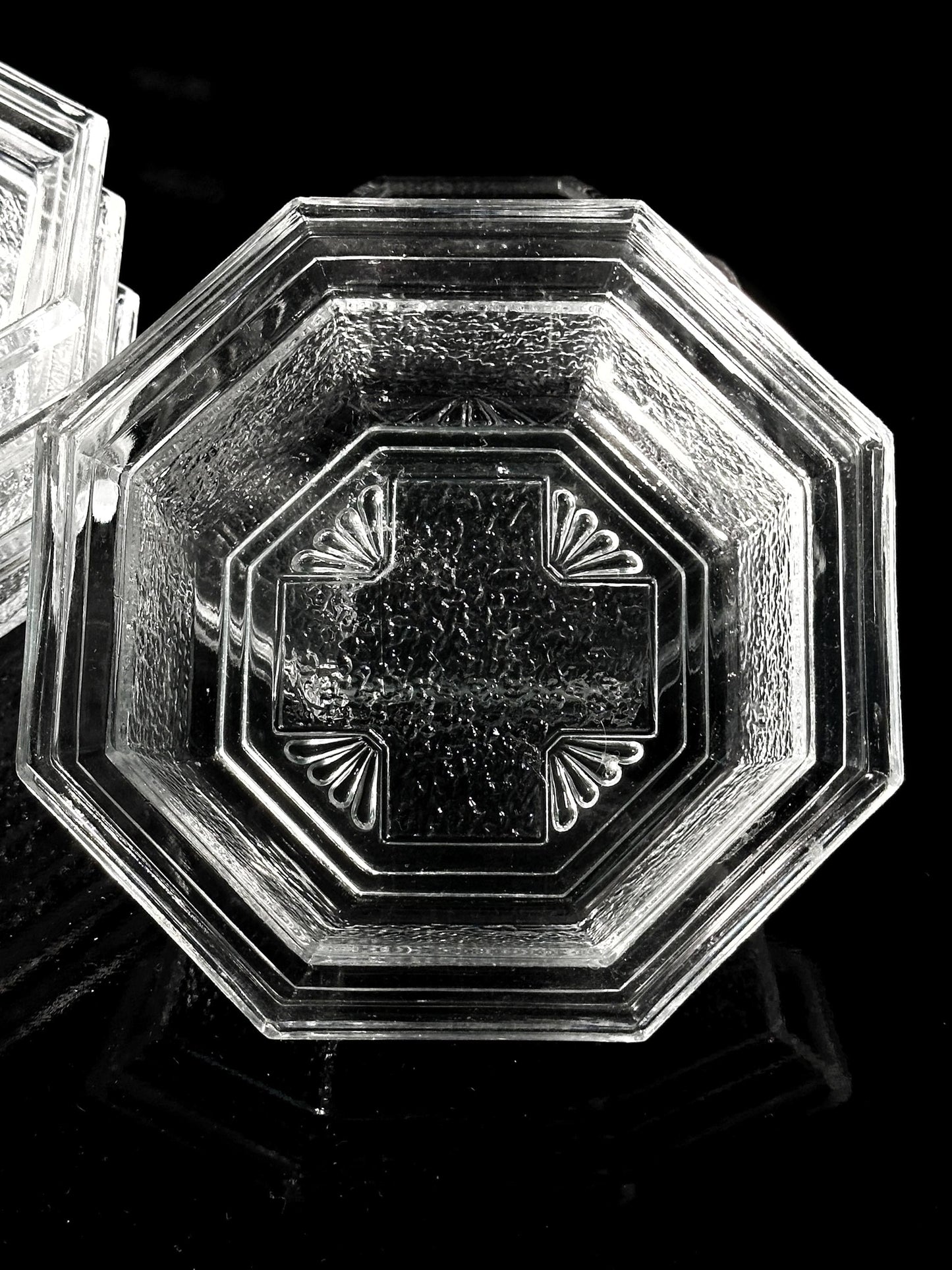 Vintage bowl WMF lead crystal from 1907 Art Deco Revival 80s set of 5