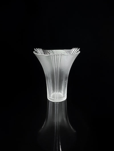 Vase en Cristal au Plomb Fontana Arte, Art Deco Revival Italie 1980