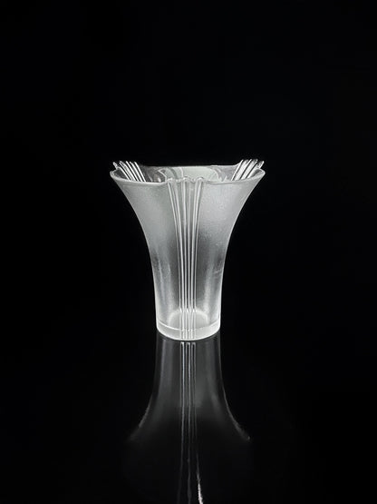 Vintage vase lead crystal by Fontana Arte
