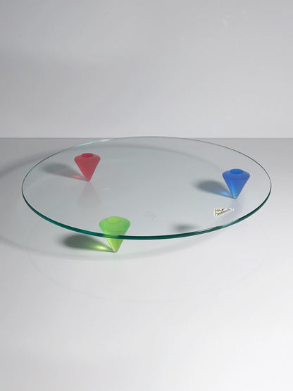 Bol vintage style Memphis Milano par Ettore Sottsass rouge bleu jaune