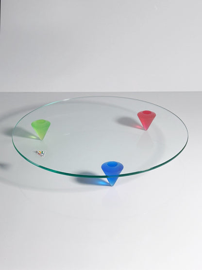 Bol vintage style Memphis Milano par Ettore Sottsass rouge bleu jaune