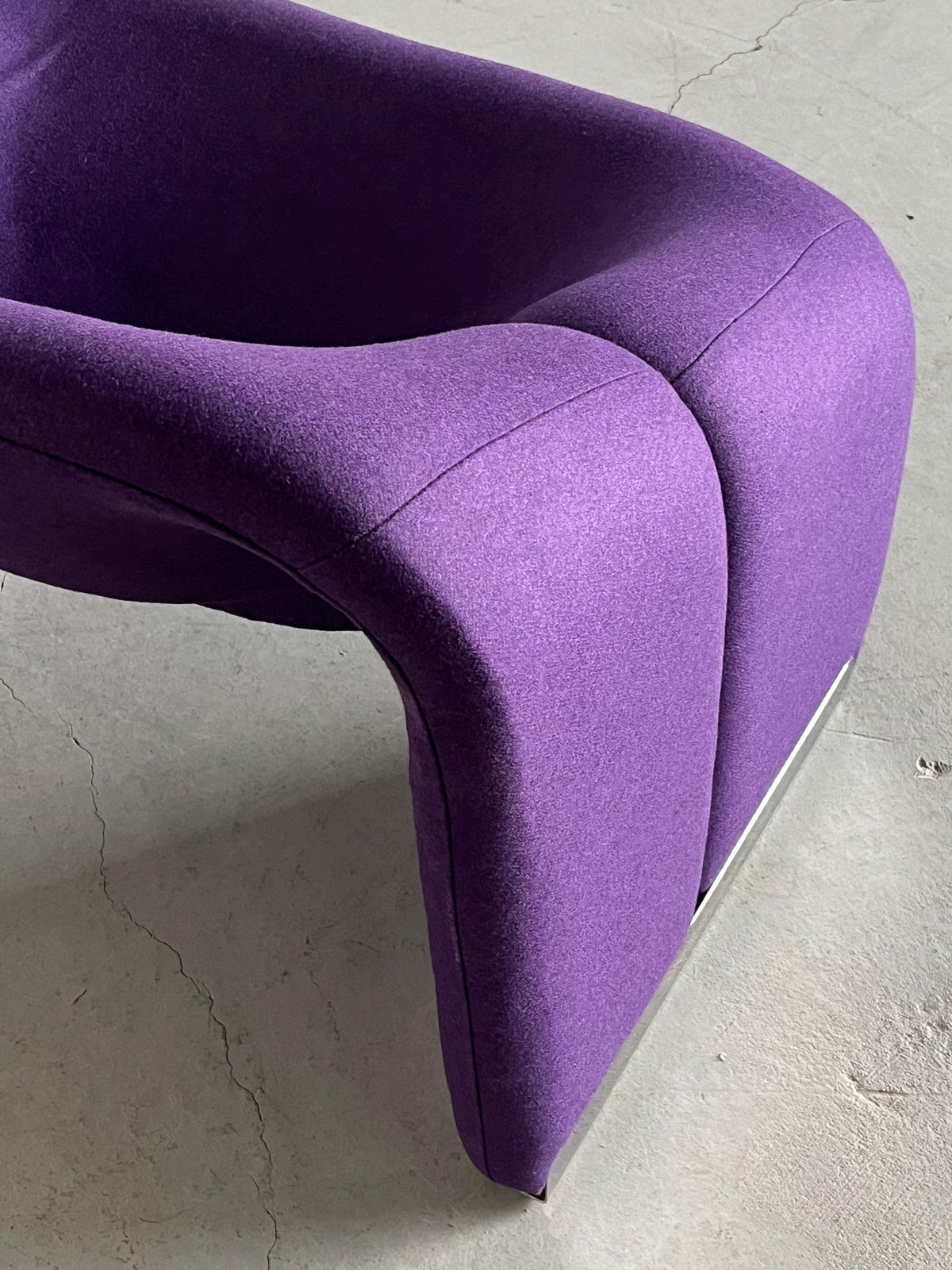 Vintage Groovy Stuhl von Pierre Paulin für Artifort Lila 1980er