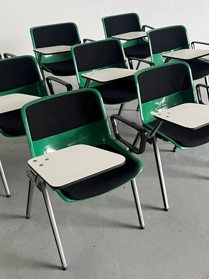 Vintage 'Modus' Bürostuhl von Osvaldo Borsani für Tecno, Grün, Schwarz, Holz