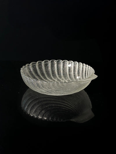 Vintage Glasschale Muschelform Art Deco Revival