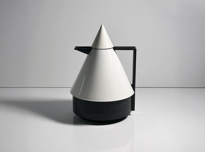 Vintage thermos flask Emsa Rio white 1980s Memphis Milano