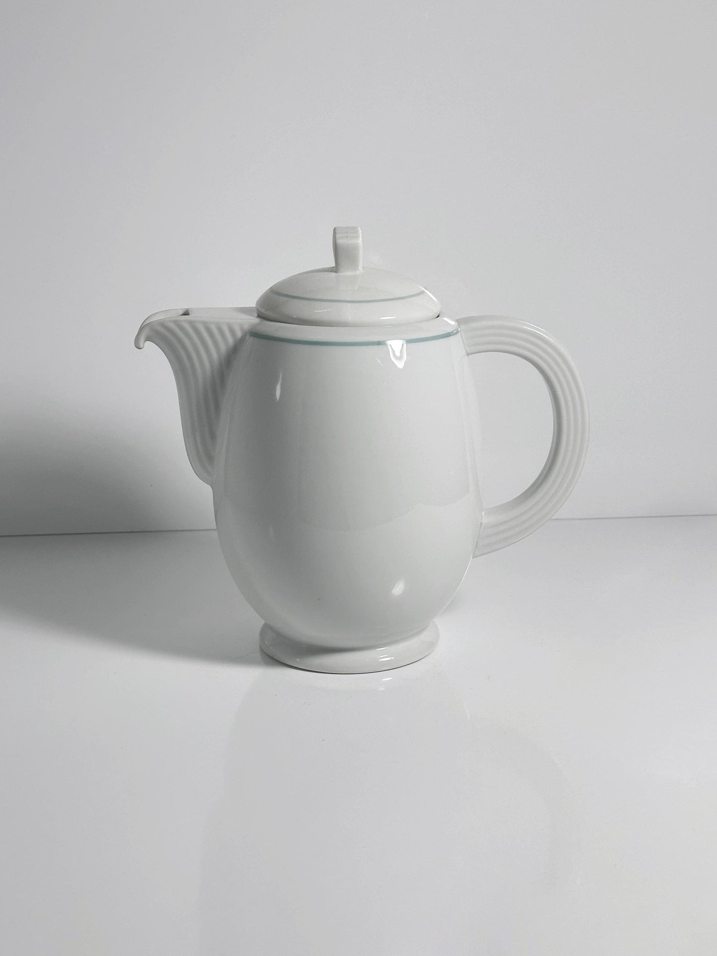 Vintage Teekanne Porzellan Weiß 1980er