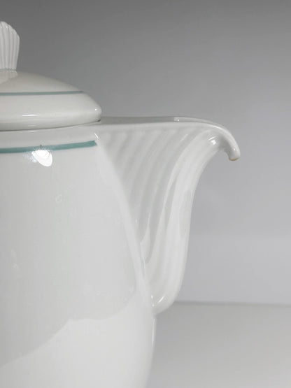 Vintage Teekanne Porzellan Weiß 1980er