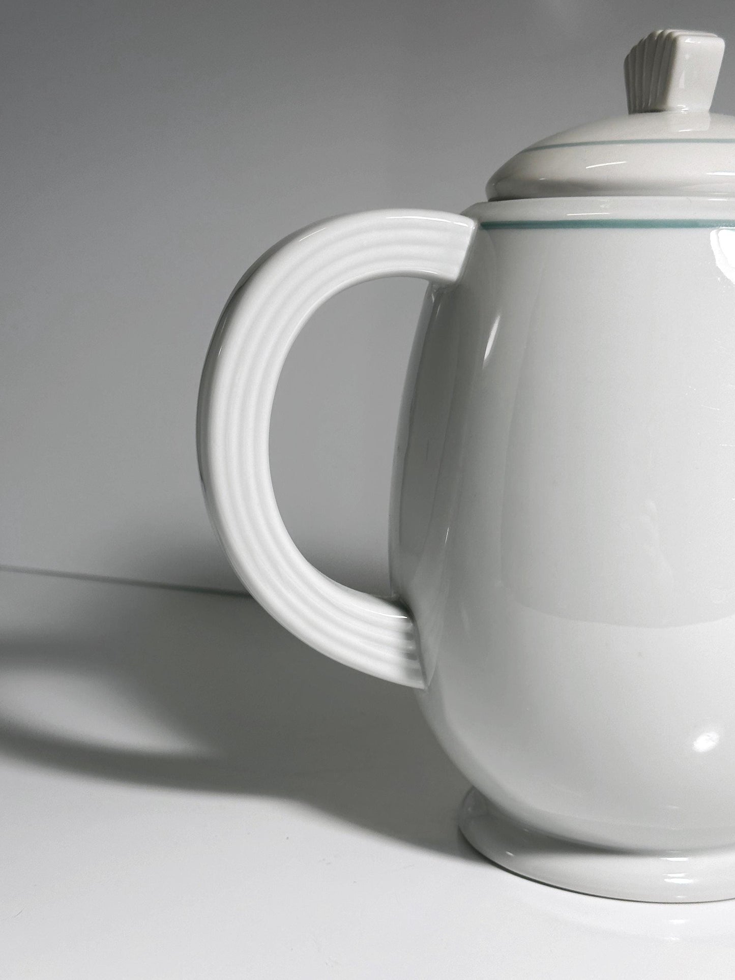 Vintage Teekanne Porzellan Weiß 1980er