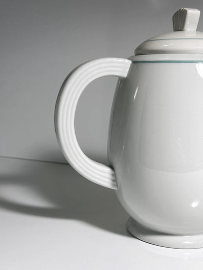 Vintage Teekanne Porzellan Weiß 1980er